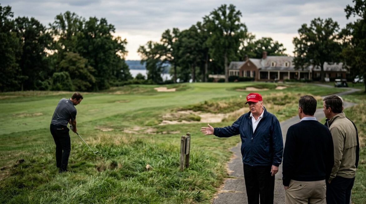 Trump wizytuje East Potomac Golf Links i kreśli czarny obraz