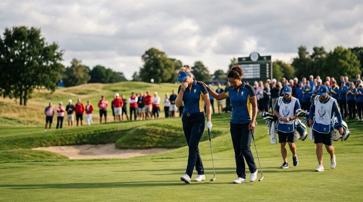 Europejska dwójka wciąż bez punktu na Solheim Cupie: 'To golf